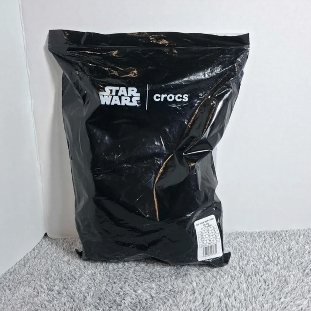 Crocs Star Wars‎ Darth Vader Classic Clogs Black Mens 8 Womens 10 211774-90H NEW